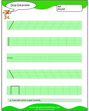 okul öncesi çizgi çalışma sayfaları
